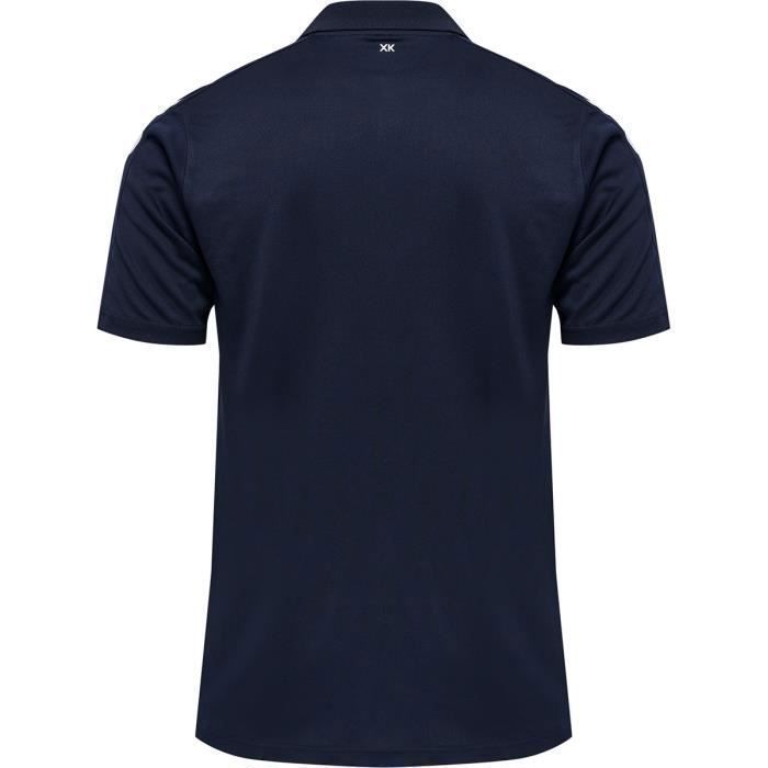 Hummel hmlCore Herren-Poloshirt – Marineblau – Größe L – Strukturiertes Jersey – Bequem und leicht