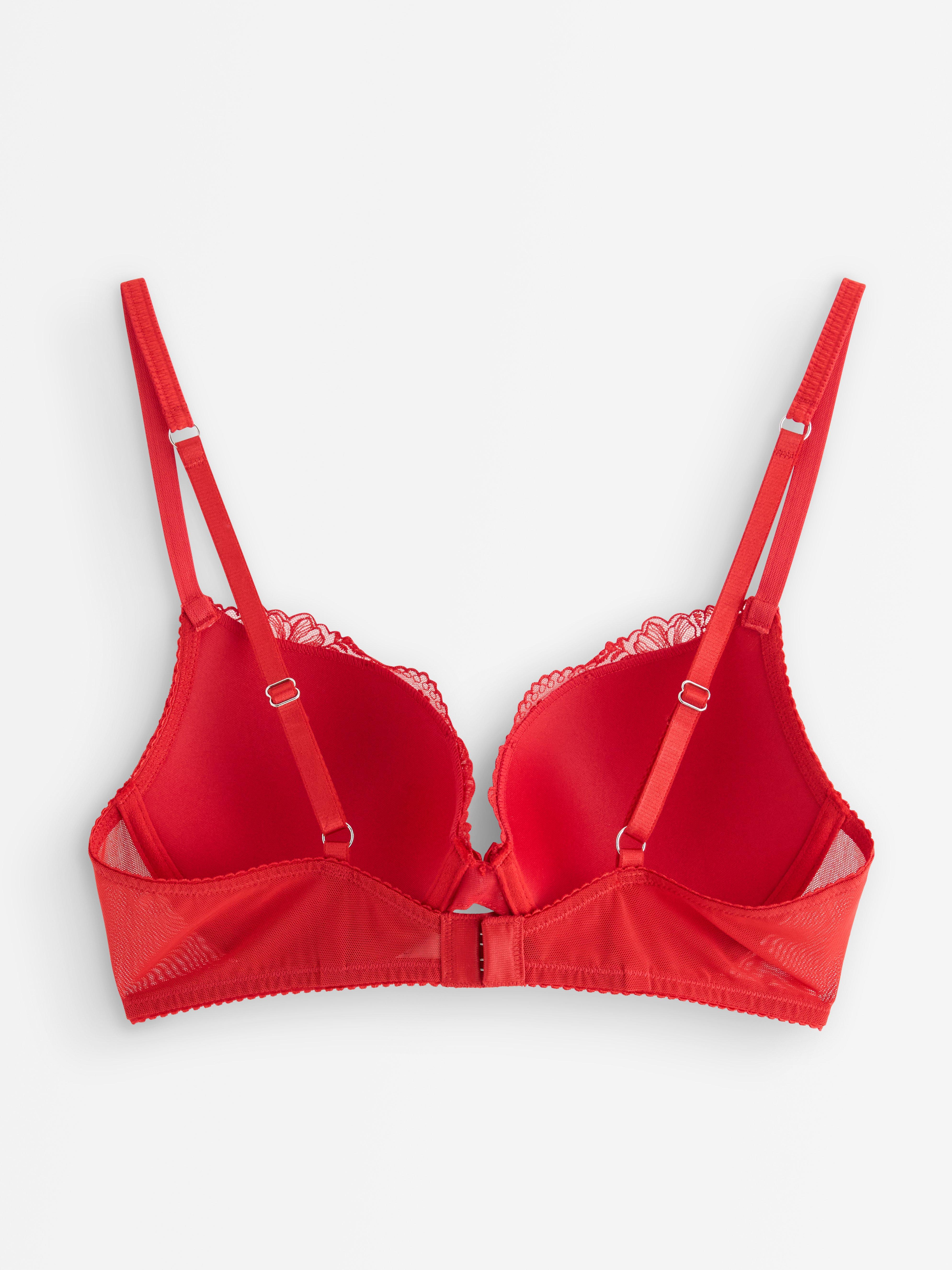 Malva push up-bh med spets Rojo