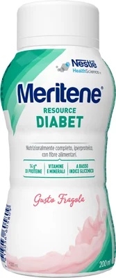 MERITENE Meritene Resource Bebida para diabéticos Bebida de fresa con alto contenido proteico para dieta 200 ml Bebida alta en calorías