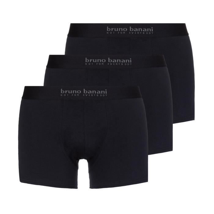 Boxer da uomo - BRUNO BANANI - Cotone Energy - Confezione da 3 - Nero