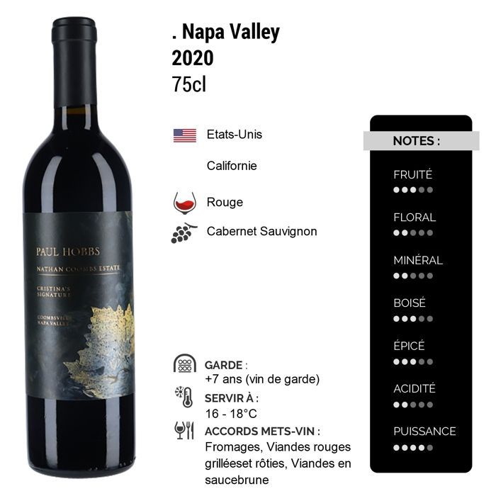 Paul Hobbs Napa Valley Cristina's Signature 2020 - Vinho Tinto dos Estados Unidos (3x75cl)