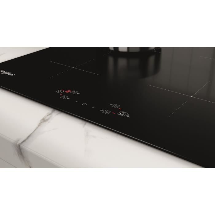 Plaque induction - WHIRLPOOL - WSQ2160NE - 4 foyers/boosters - 7200 W - Largeur 60 cm