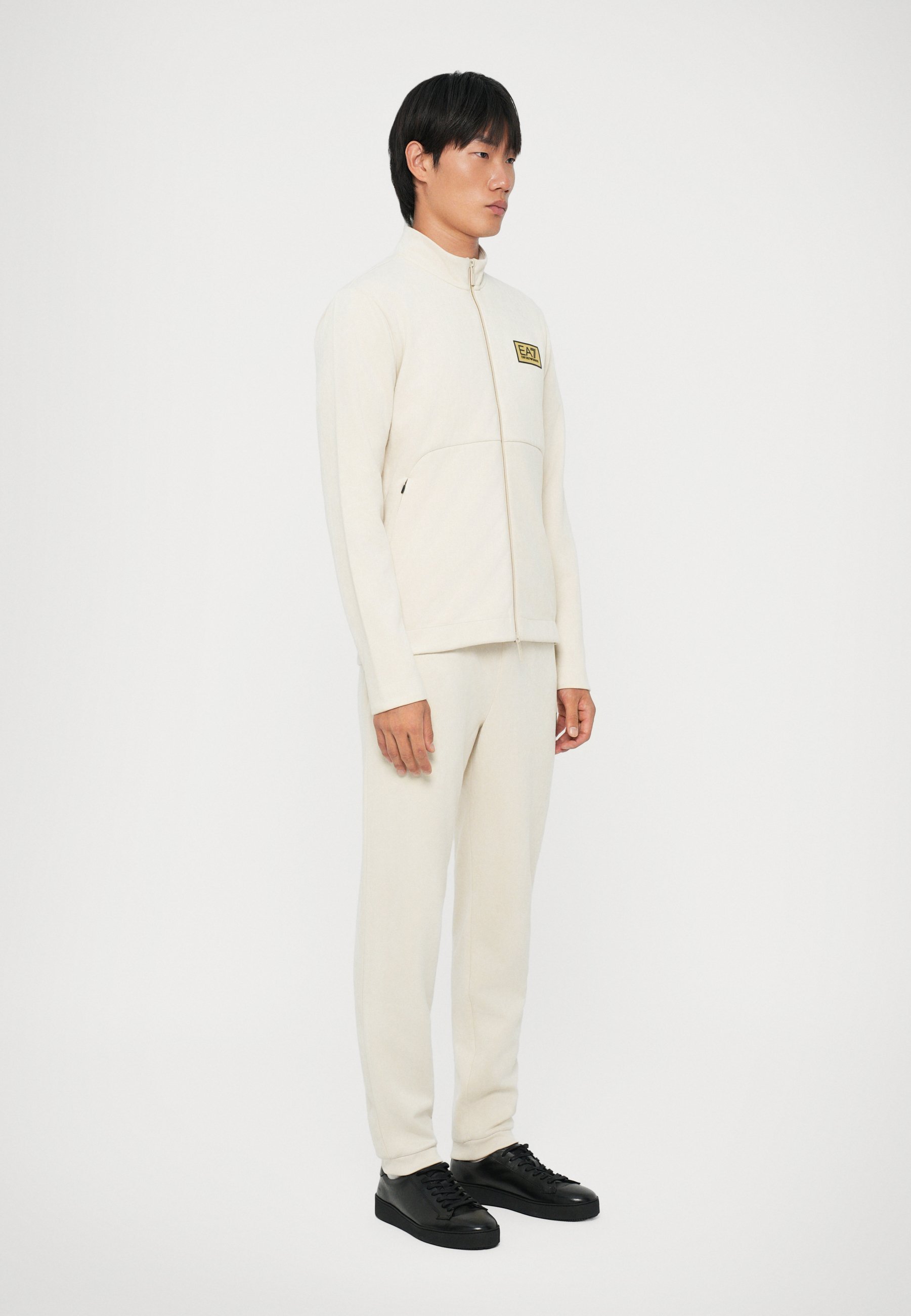 EA7 Emporio Armani TRAIN LABEL ALCANTARA - Sweat-shirt zippé - Jour de pluie