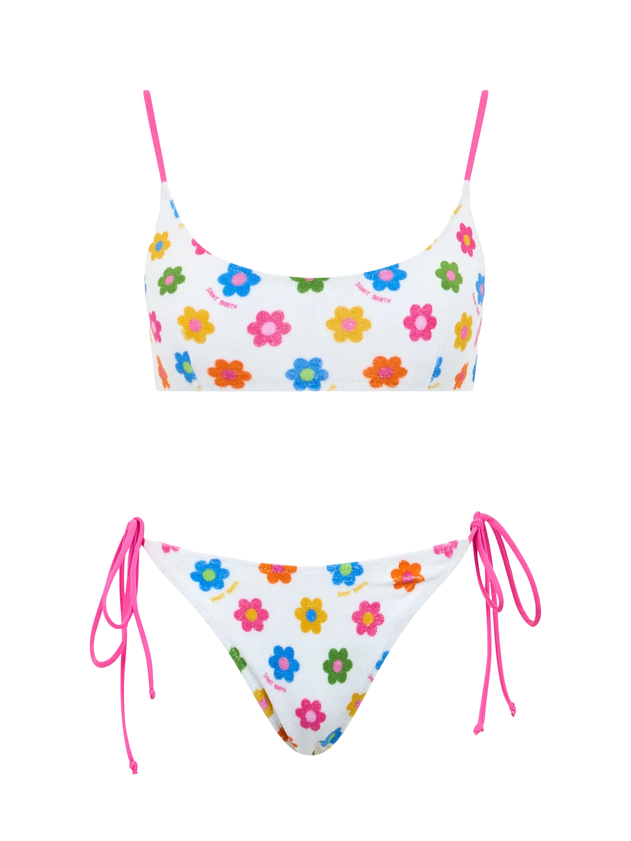 Bikini a bralette in spugna da donna Judy Marielle con stampa a marghe