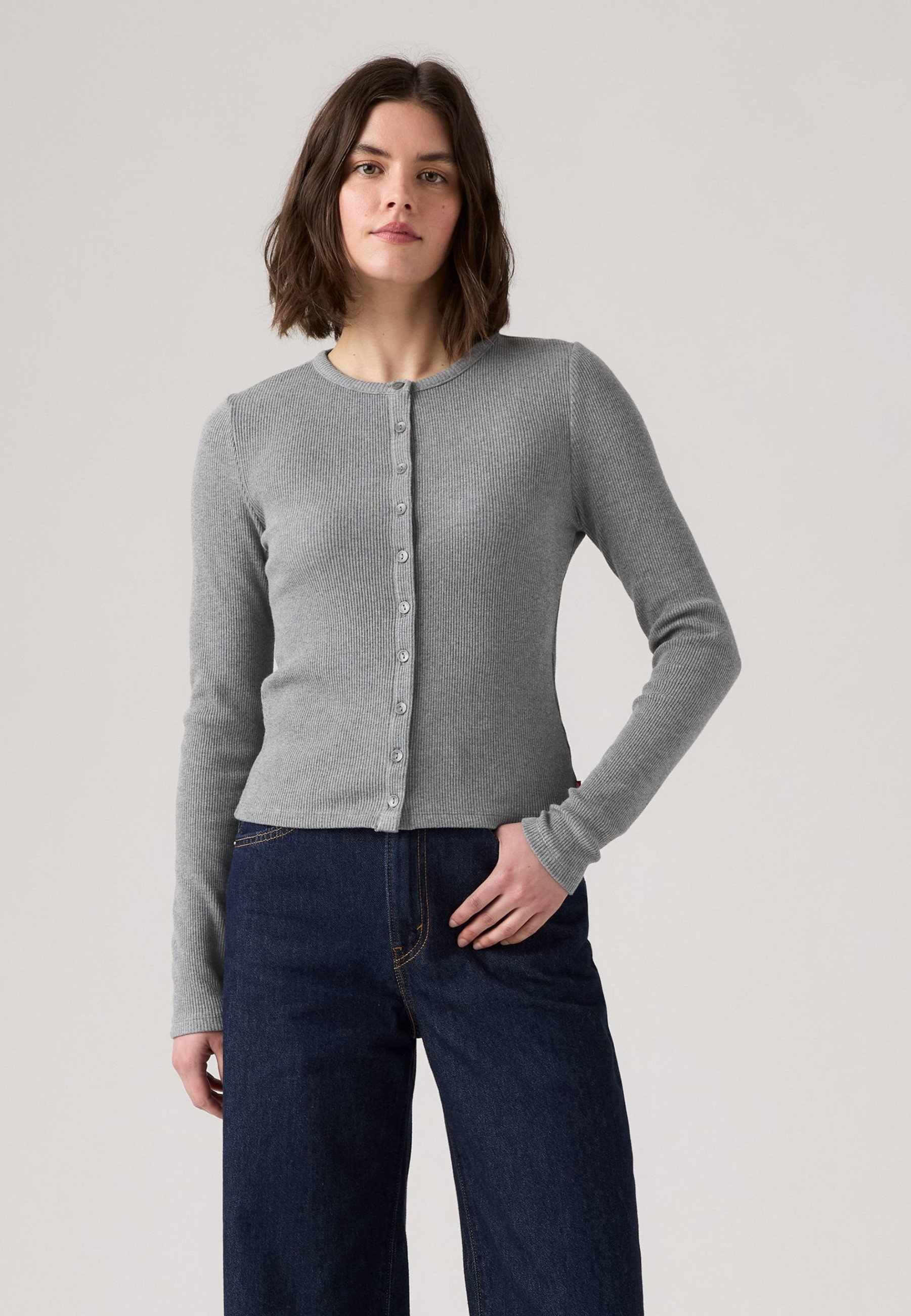 Levi's® RORY BUTTON UP - Long sleeved top - dark heather gray bros