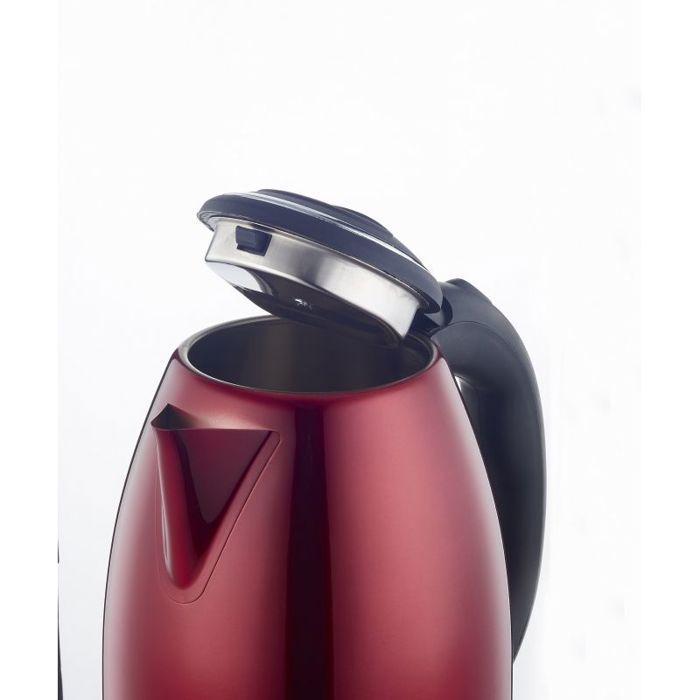 Hervidor eléctrico inalámbrico de acero inoxidable Herzberg HG5011-RED de 1,8 L