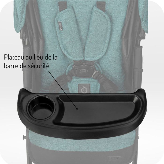 MoMi ISLA - Ultra-compact city stroller - 0m to 15 kg - Accessories included: bag + leg cover - Green