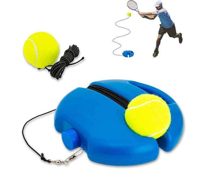 Balle de rebond pour entraîneur de tennis, équipement d'entraînement de tennis en solo, outil d'entraînement de tennis portable