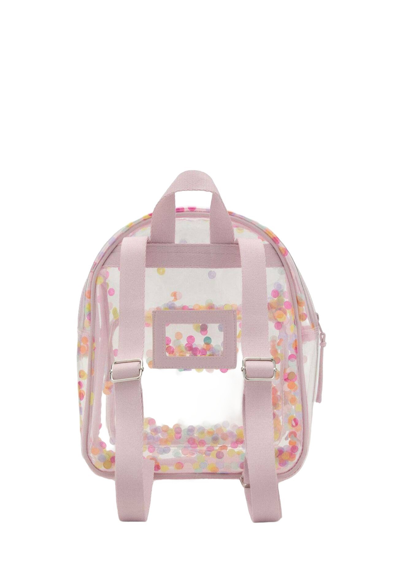 Mango Kids KID TRANSPARENT CONFETTI - Skolesekk - rosa