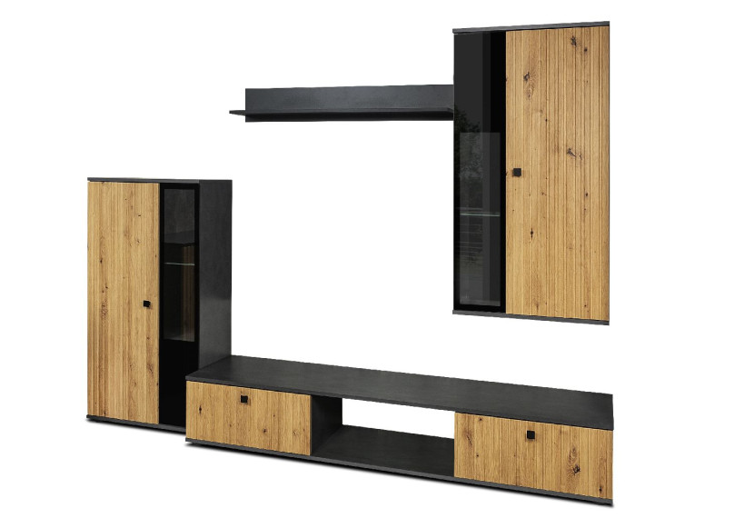 Meblościanka SALSA MDF z frezowaniem   komoda Artisan/Matera