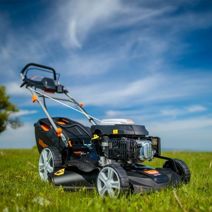 Rasaerba Villager Falcon 5111T-ES da 173 cc, 4 in 1, con funzione mulching, avviamento elettrico e lama da 50 cm.