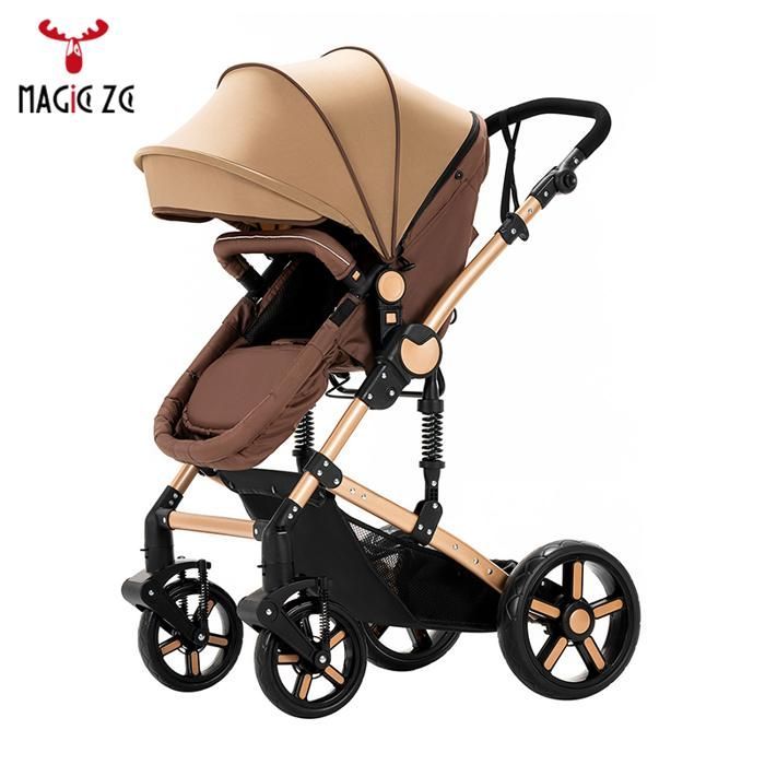 Magic ZC 3-in-1 kinderwagen: comfortabele reiswagen, kinderwagen voor pasgeborenen, trio-kinderwagen, babywagen met opvouwbare reiswieg