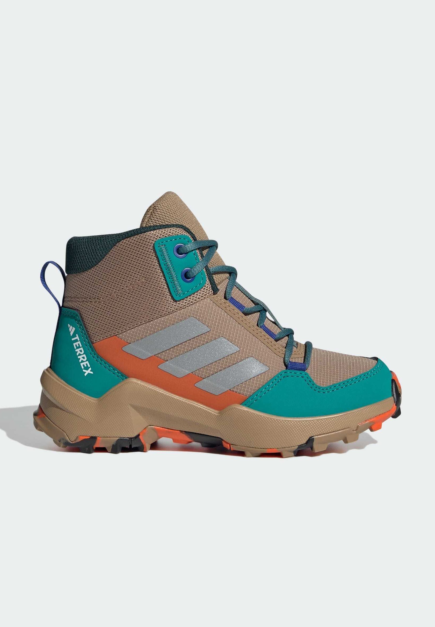 Adidas Terrex AX4R MID UNISEXE - Chaussures de randonnée - coloris carton argent mat bleu sarcelle pur