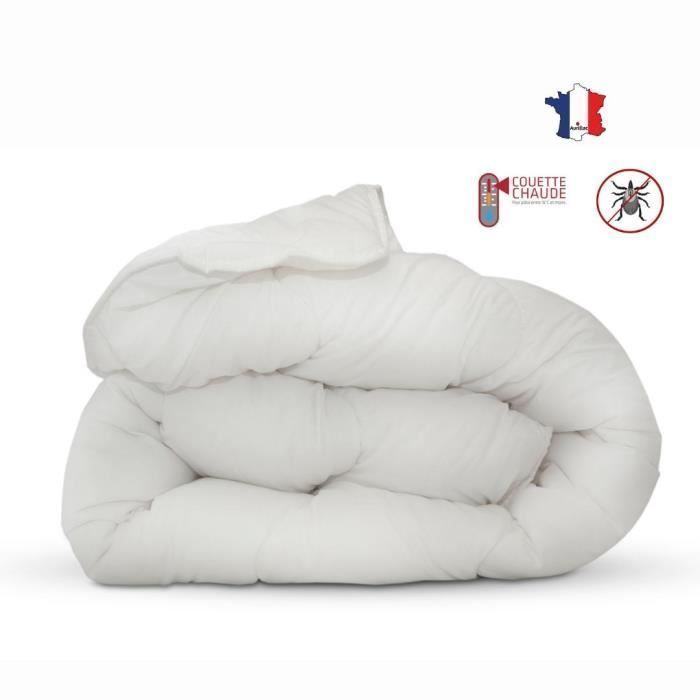 Piumino antiacaro - 220 x 240 cm - Caldo - 400 g/m² - 2 persone - Bianco - ABEIL