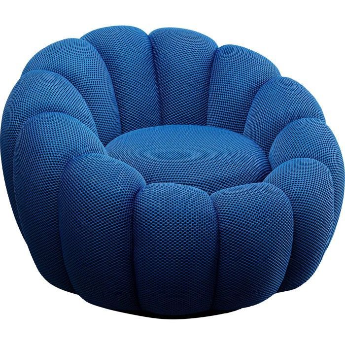 Poltrona girevole Peppo Bloom, blu, Kare Design