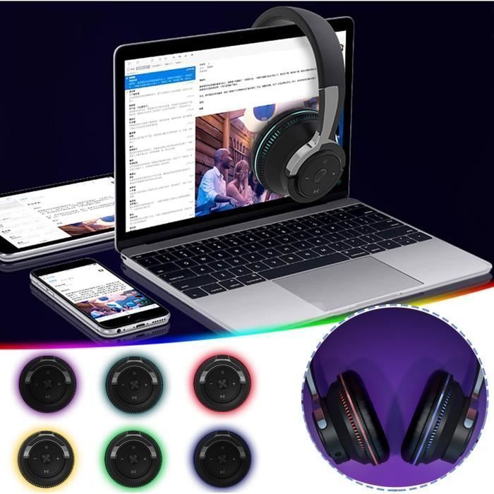 Casque Bluetooth - Hi-FI - 24 Heures de Lecture - Micro Intégré - Noir - Basses Profondes