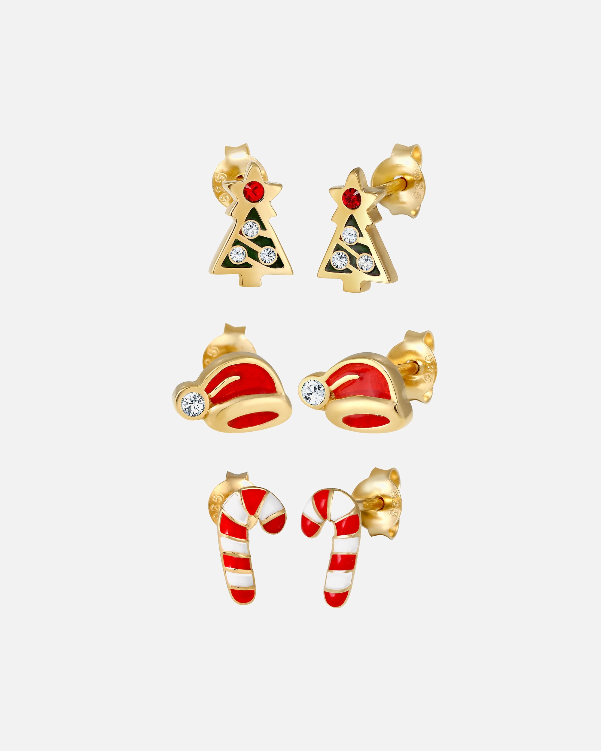 Elli Femme Motif de Noël avec Cristaux en Argent Sterling 925