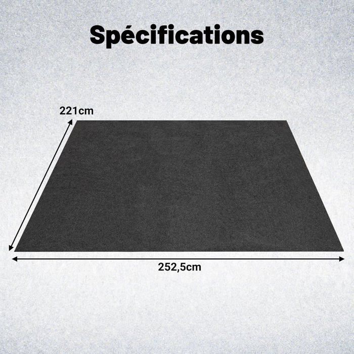 Alfombrilla protectora para garaje GOPLUS 252,5 x 221 cm - Alfombrilla antideslizante y absorbente de doble cara, lavable y reutilizable.