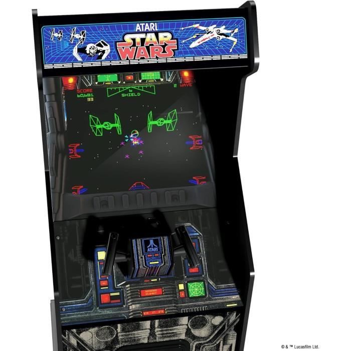 Macchina arcade di Star Wars - ARCADE1UP - 3 giochi - 50 x 154 x 47 cm - Tenda illuminata inclusa