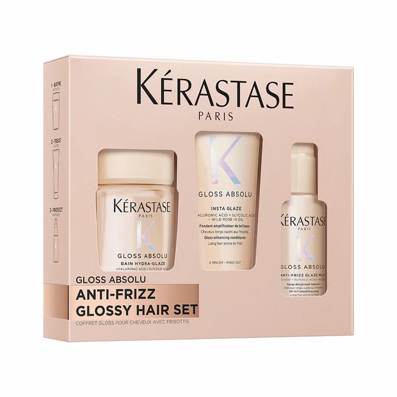 Kérastase Gloss Absolu dovanų rinkinys plaukams, suteikiantiems blizgesio ir minkštumo