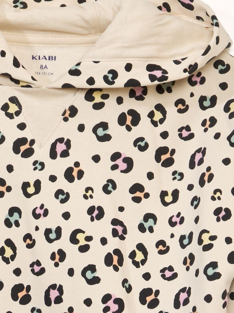 Zware fleece hoodie - BEIGE