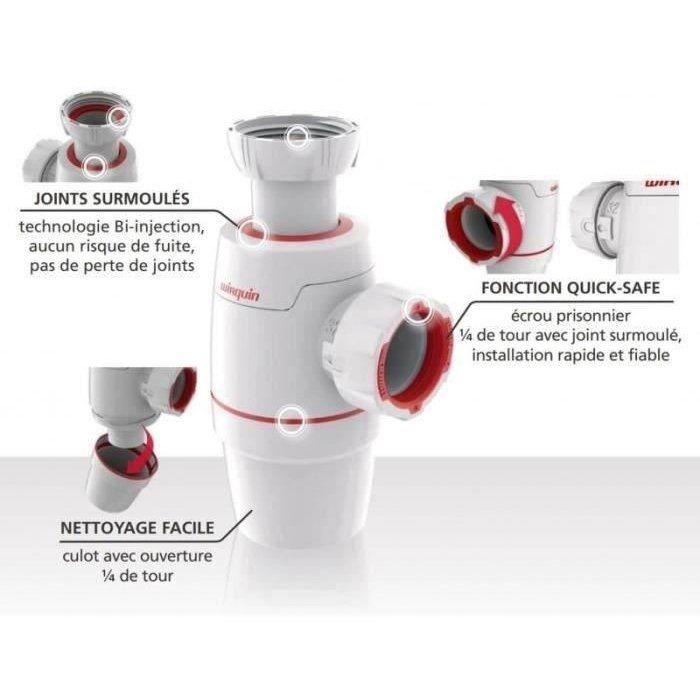 Siphon d’évier NEO AIR Bi-injection D40 - WIRQUIN - 30722146