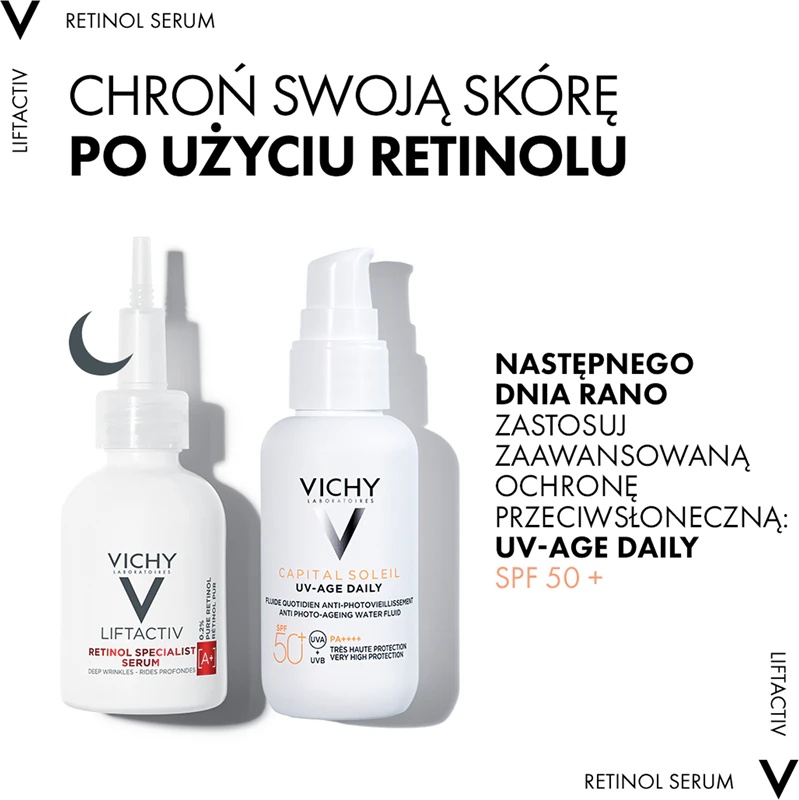 „Vichy Liftactiv Retinol Specialist“ serumas nuo raukšlių su retinoliu.