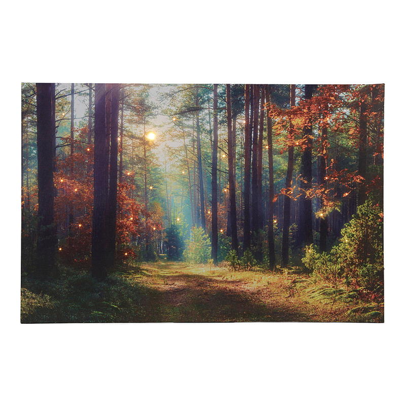 Impression sur toile 38x58 cm, LED/fibre optique, Automne