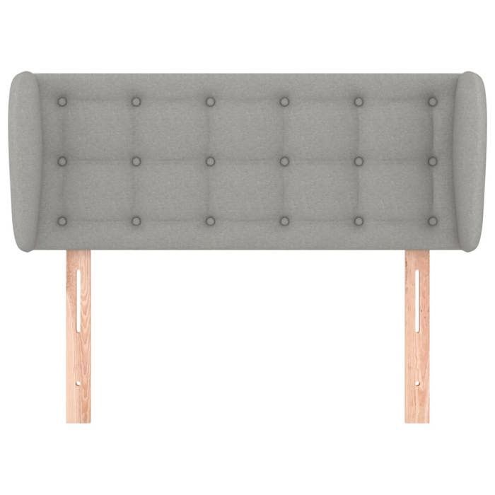 Headboard - vidaXL - Light Grey - Durable Fabric - Adjustable Height - Sturdy Legs