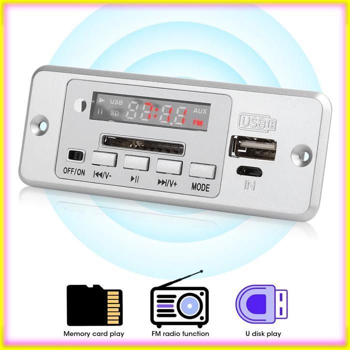 keenso Carte décodeur MP3 Module Décodeur MP3 Avec Amplificateur De Puissance Pour Lecteur De Musiqu video videoprojecteur Argent