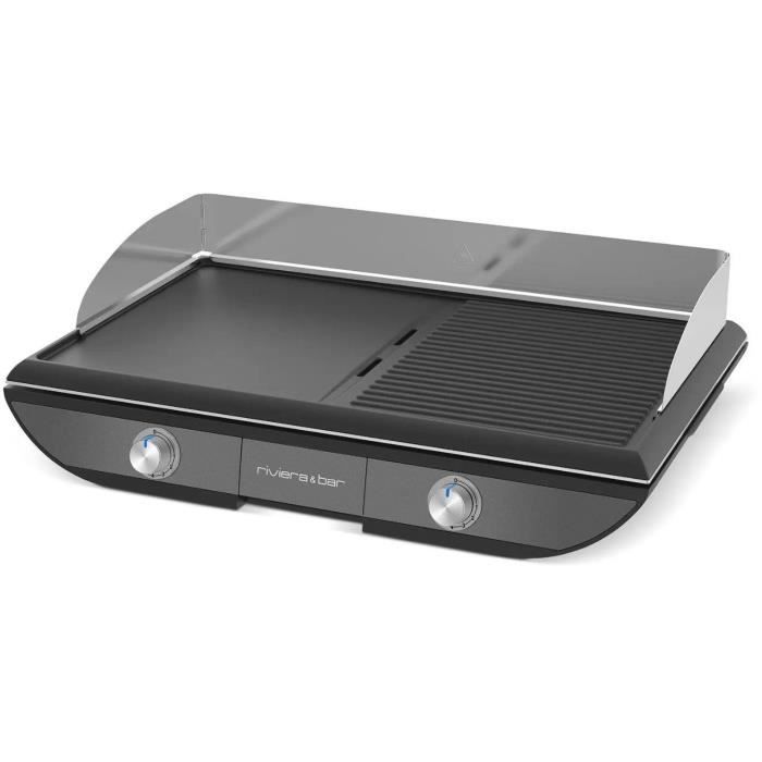 Plancha - RIVIERA & BAR - QPL570 - 2300 W - Dual Zone - 8 to 10 people - 53.5 x 33 cm - Black