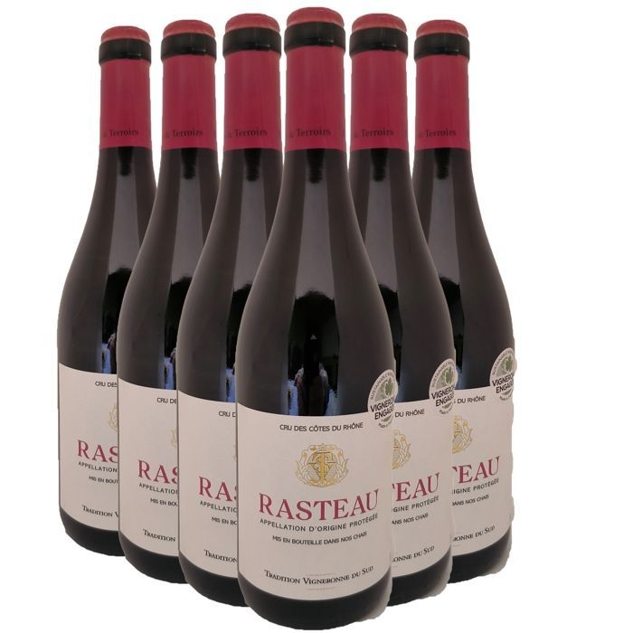 Tradition Vigneronne du Sud Rasteau 2021 - Vino rosso della Valle del Rodano (6x75cl)