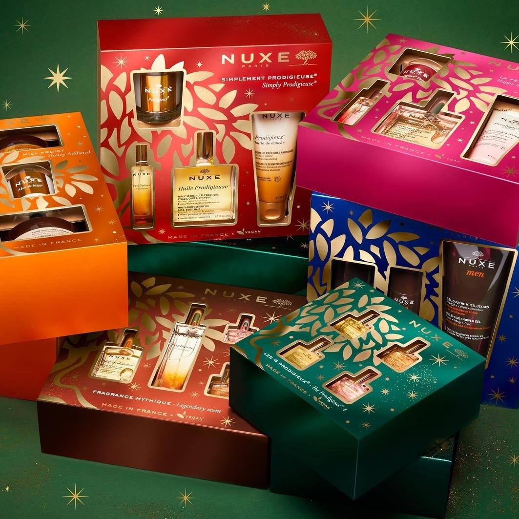 NUXE set za njegu tijela Nuxe Prodigieux® set suhog ulja za lice, tijelo i kosu – Huile Prodigieuse® 10 ml + Huile Prodigieuse® Florale 10 ml + Huile Prodigieuse® ili 10 ml + Huile Prodigieuse® Riche 10 ml 1 kom.