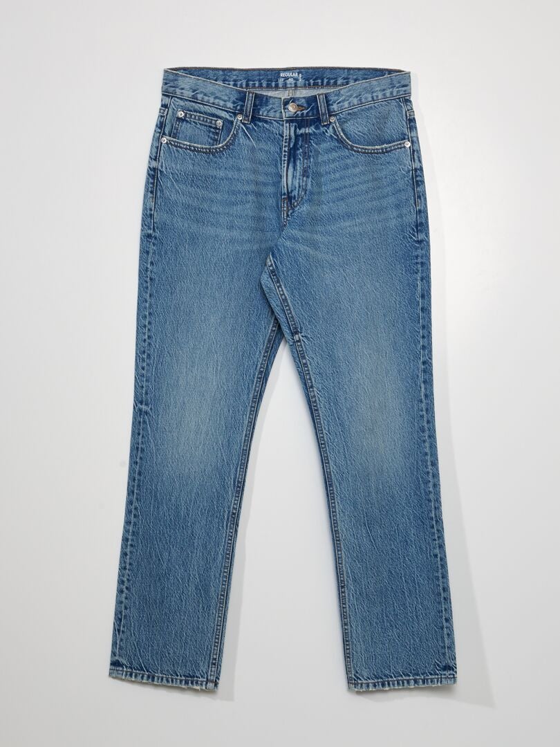 Calça jeans reta - Azul