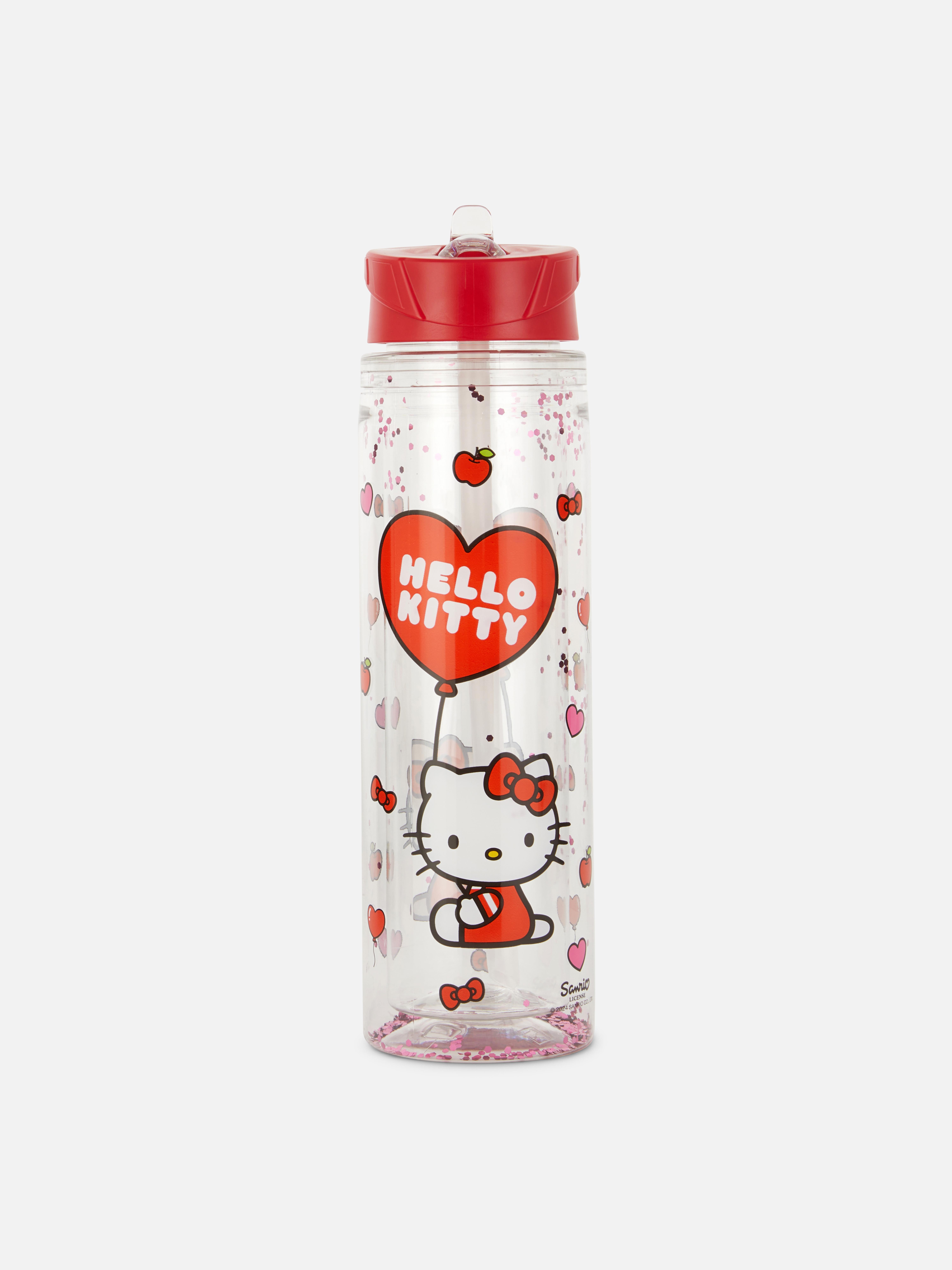 Sticlă de apă cu sclipici Hello Kitty O sticlă de apă Hello Kitty cu un design strălucitor și un pai pop-up