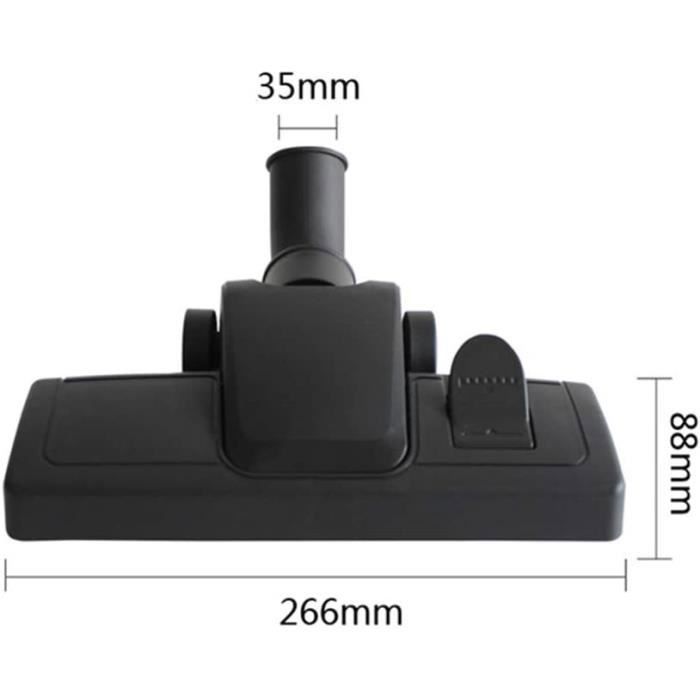 Juego de 2 cepillos universales para aspiradora con un diámetro interior de 35 mm, accesorio duradero para alfombras y moquetas.