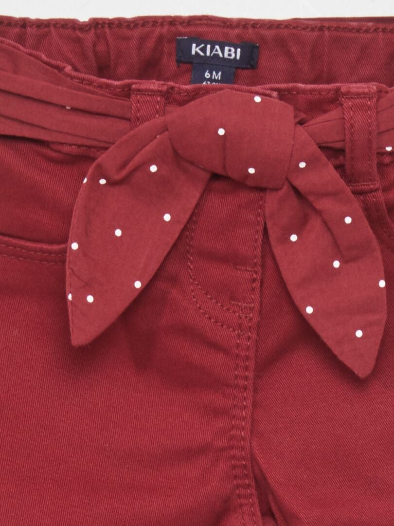 Spodnie Slim Fit - CZERWONE