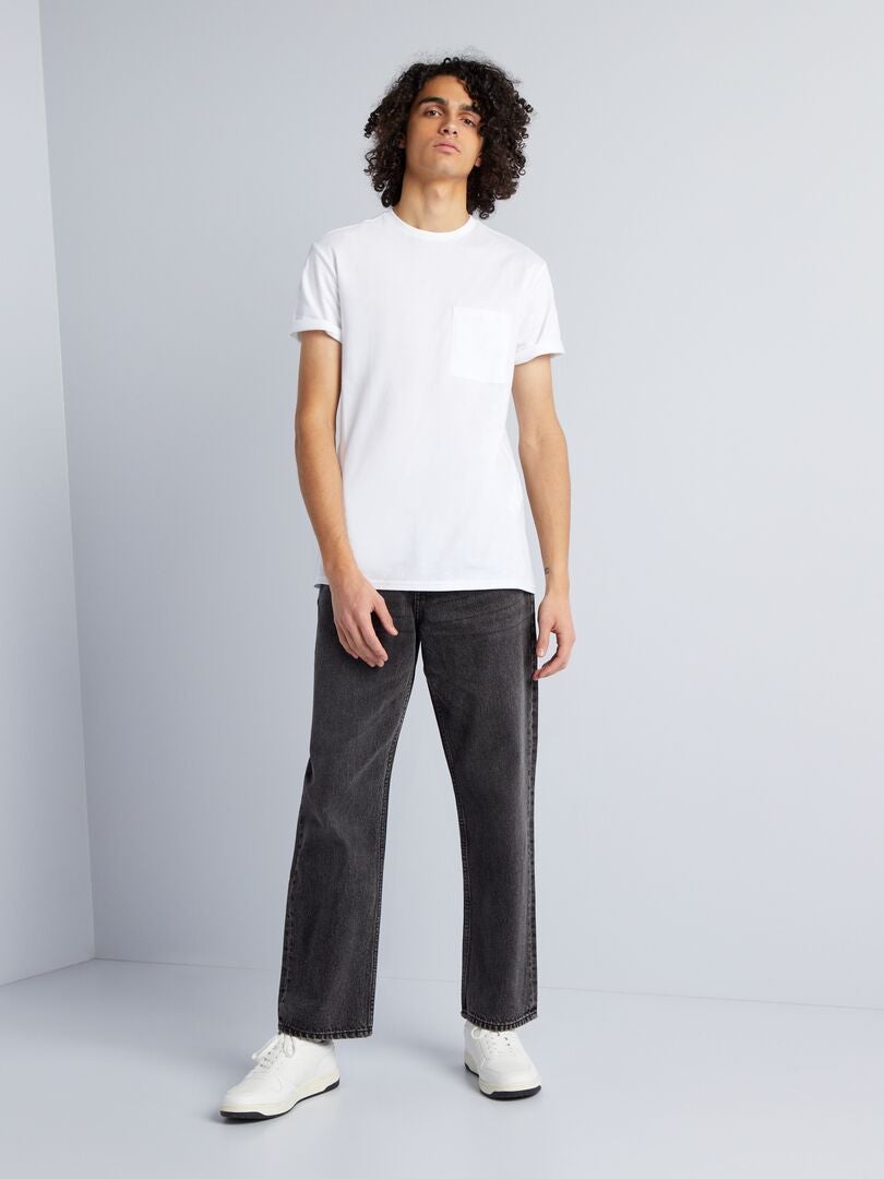 Jeans met wijde pijpen - GRIJS
