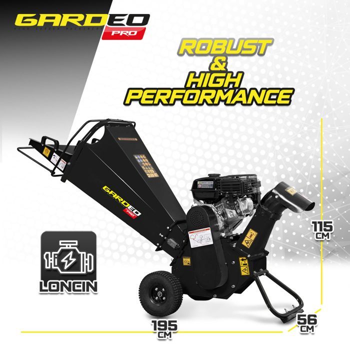 Trituradora de jardín a gasolina de 196 cc y 100 mm