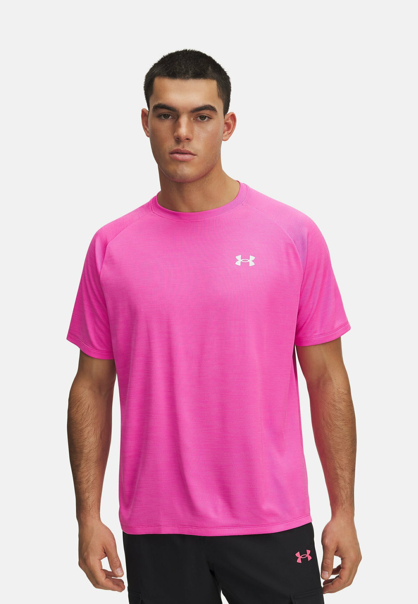 Under Armour T-shirt met korte mouwen UA TECH TEXTURED SS - Basic T-shirt - rebel pink
