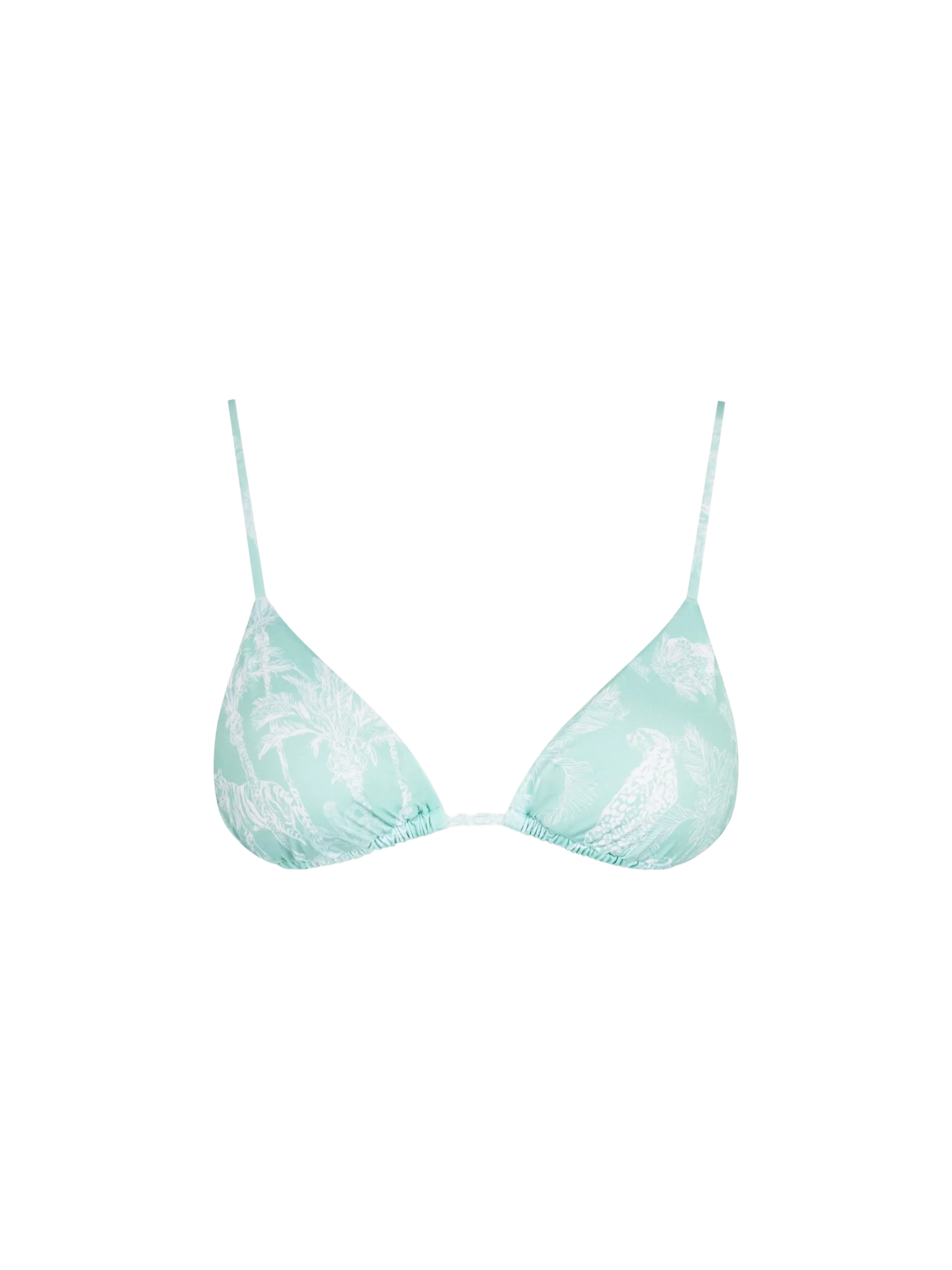 Top triangular de mujer con estampado de jungla