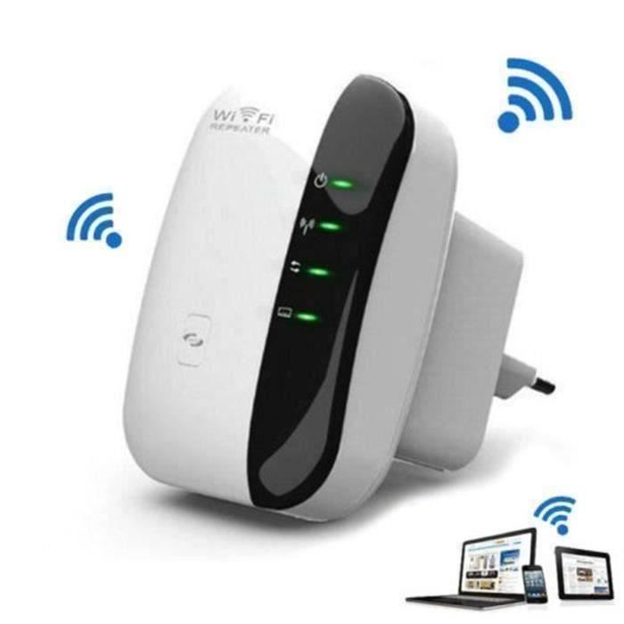 Amplificatore/Ripetitore di segnale WiFi 300M | Estensore wireless universale | Router e punto di accesso compatibile con box, PC e TV