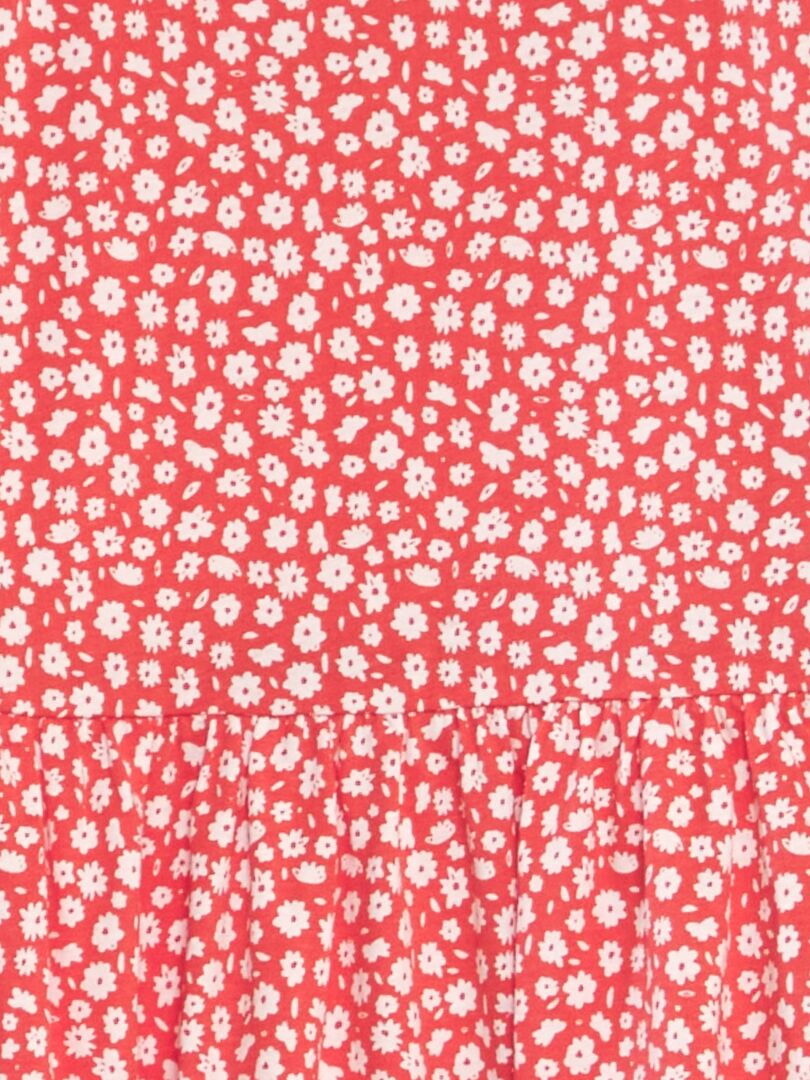Lichtgewicht jurk met print - ROOD