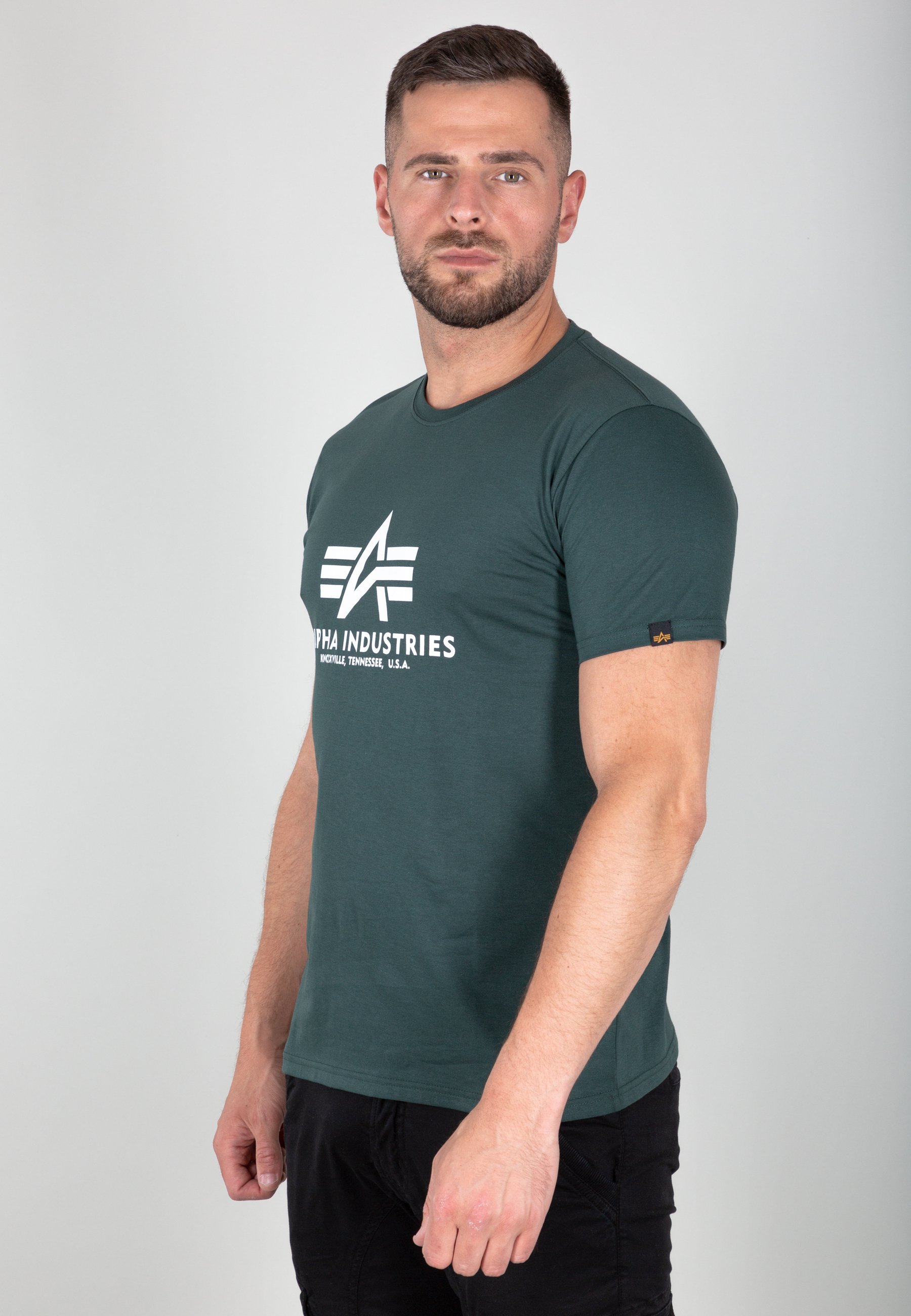 T-shirt stampata Alpha Industries - verde navy