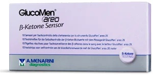GLUCOMEN Glucomen Areo β-Keton-Sensor-Teststreifen zur Messung der Ketonämie, 10 Stück
