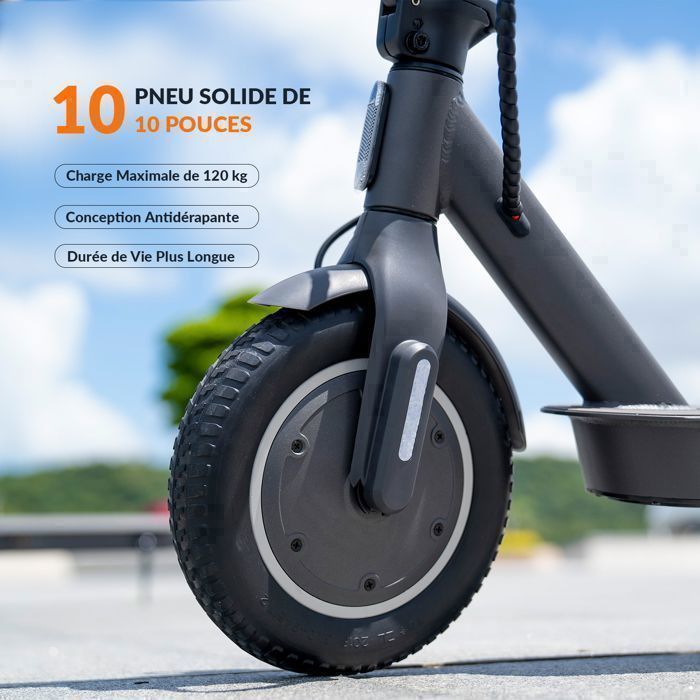 Patinete elétrico dobrável 5TH WHEEL V30PRO - Sinais de mudança de direção em LED - Rodas de 10