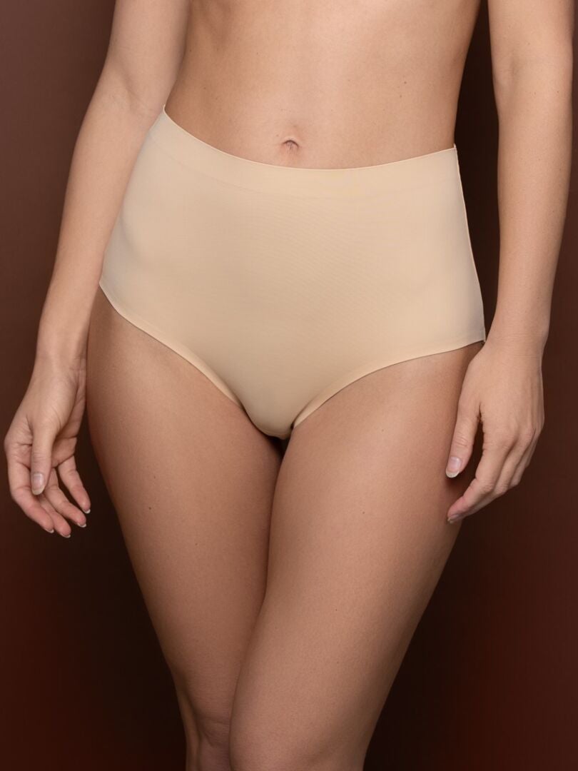 'Bye Bra' corrigerende slip met hoge taille - BEIGE