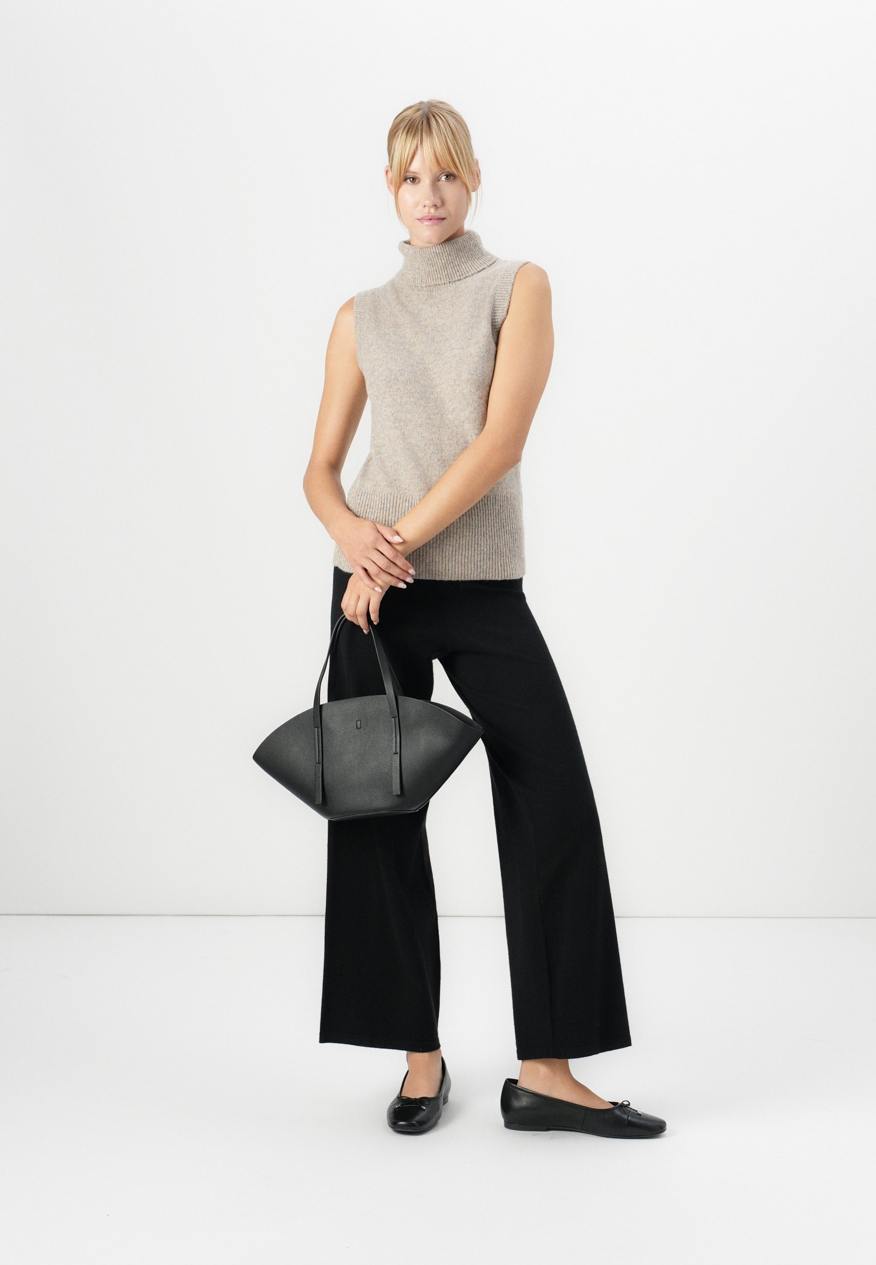 VILA VILOLO ROLL NECK - Jumper - natural melange