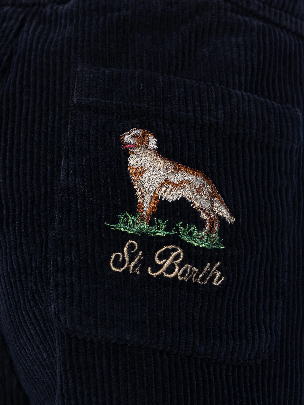 Kilkenny jongens corduroy broek met hondenborduurwerk