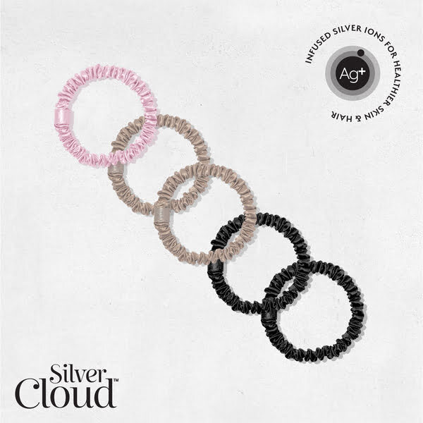 Elastice subțiri din satin Silver Cloud 5, model mixt